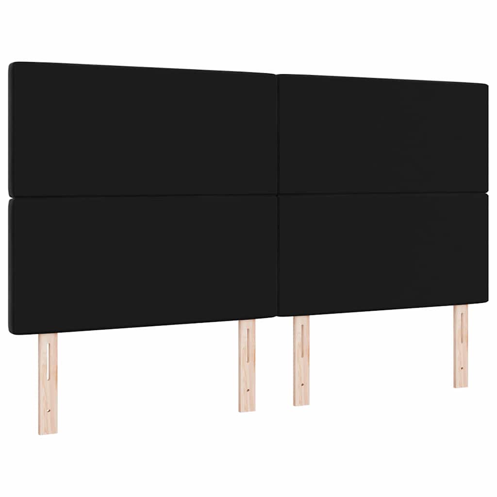 Cabeceira LED com luzes de tira LED Losangos Preto 90 cm Veludo