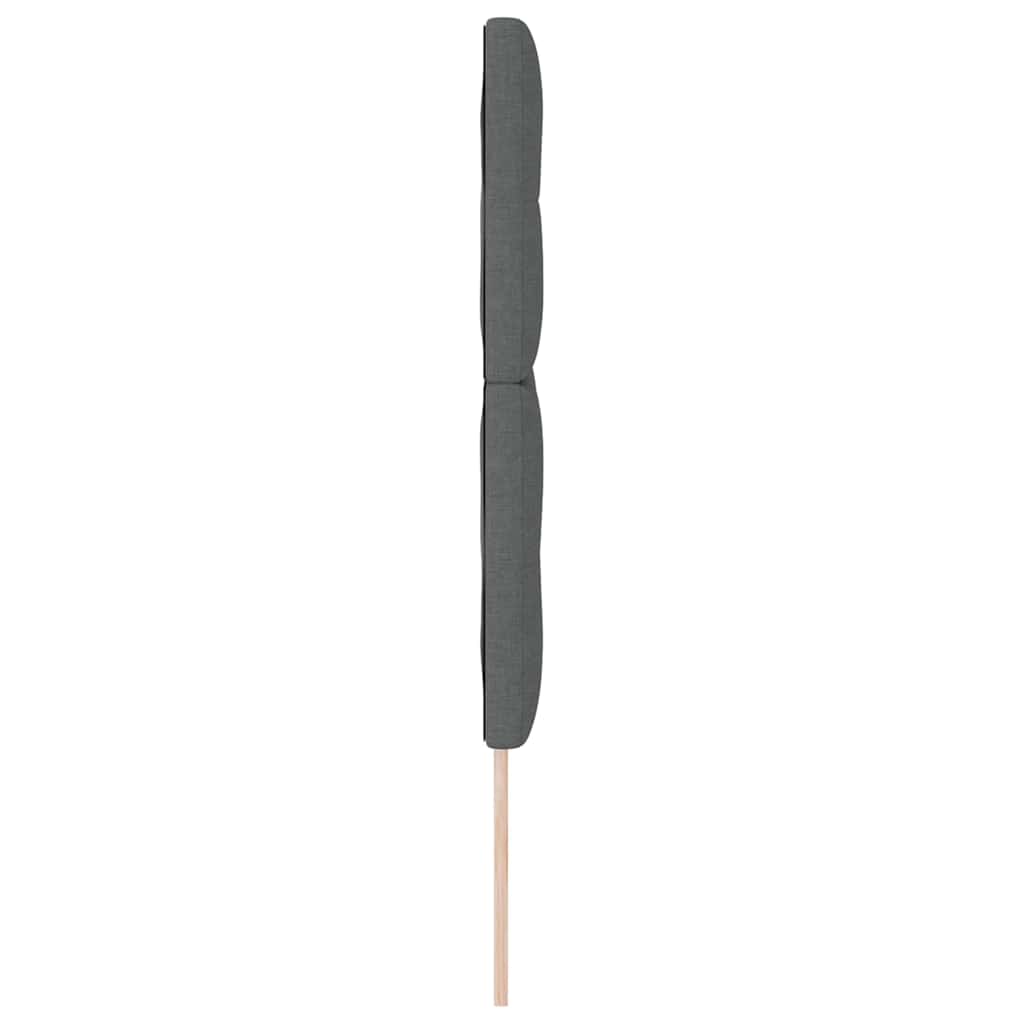 Cabeceira LED com luzes de tira LED Cinza Escuro 144 cm tecido