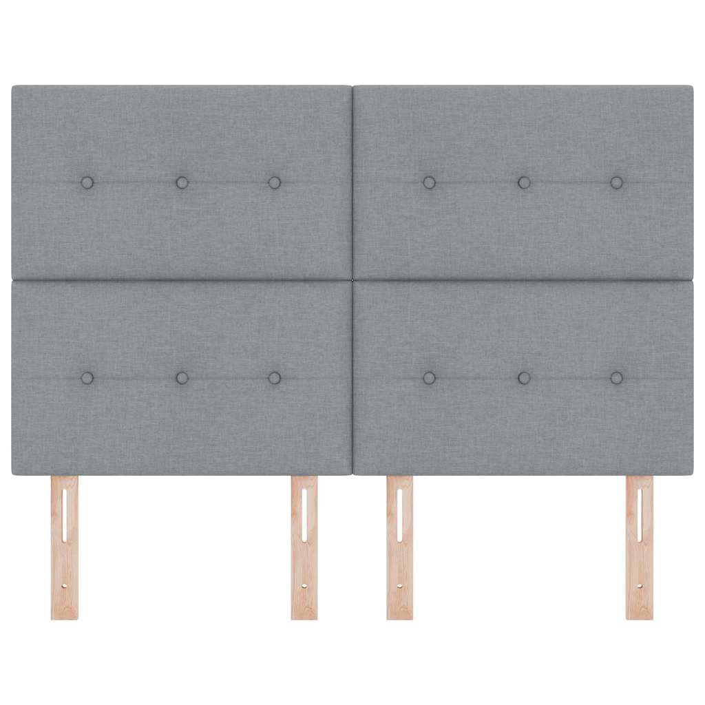 Cabeceira LED com cabeceira Manual Cinzento-claro 160 cm tecido