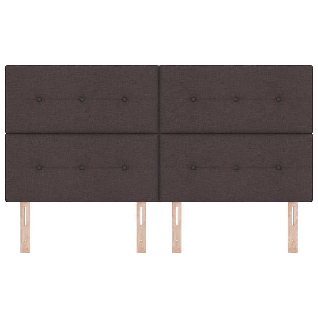 Cabeceira LED com cabeceira Castanho escuro 180 cm tecido