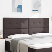 Cabeceira LED com cabeceira Castanho escuro 200 cm tecido