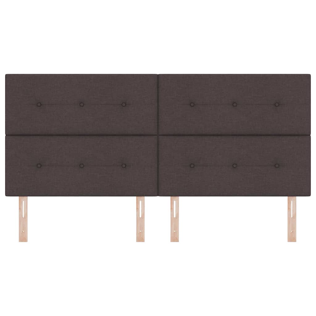 Cabeceira LED com cabeceira Castanho escuro 200 cm tecido