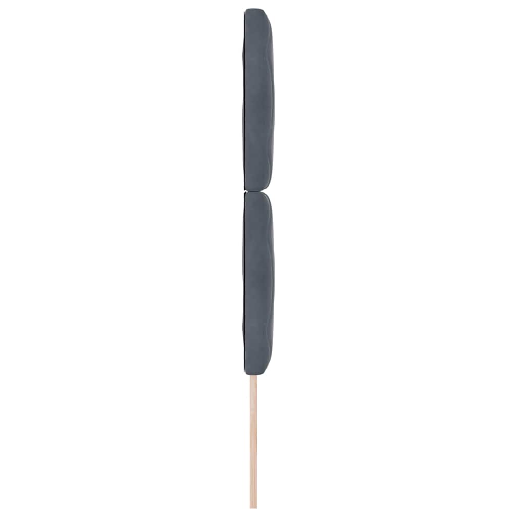 Cabeceira LED Geométrico Manual Cinzento escuro 80 cm Veludo