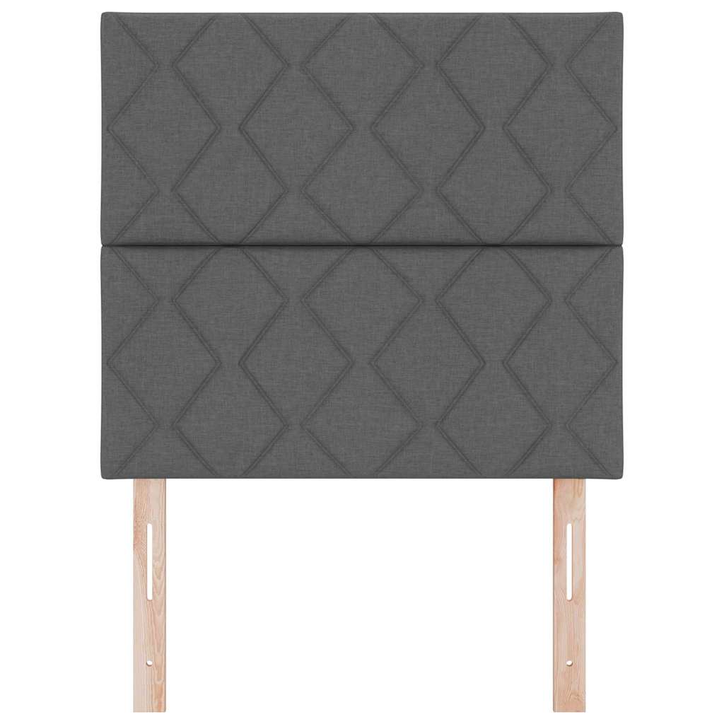 Cabeceira com luzes de tira LED Ajustável Cinzeto 90 cm tecido