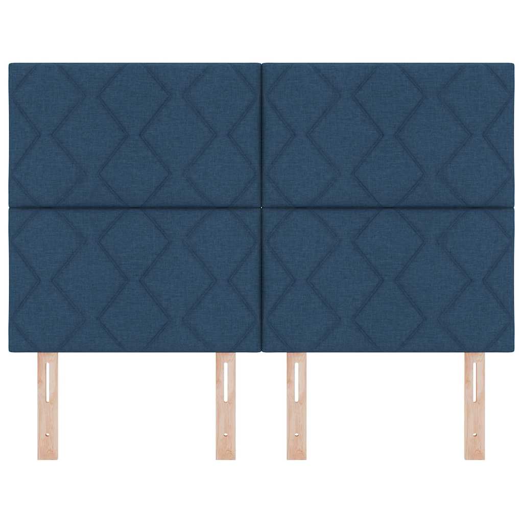 Cabeceira com luzes de tira LED Cinzento-claro 144 cm tecido