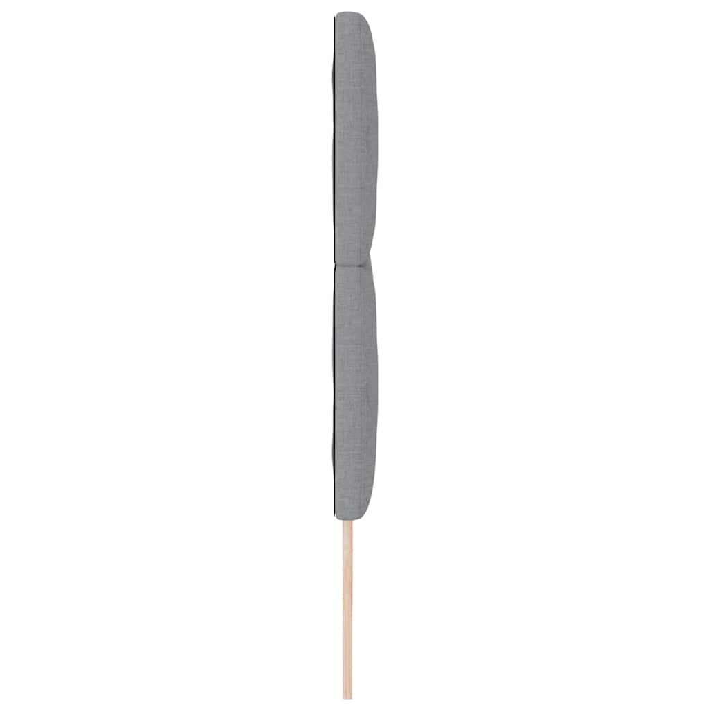 Cabeceira com luzes de tira LED Cinzento-claro 200 cm tecido