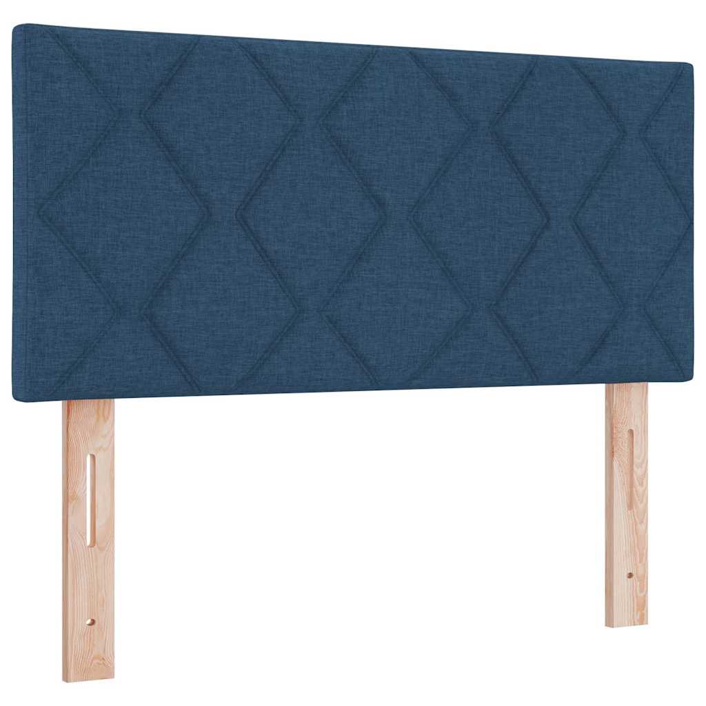 Cama box spring com colchão Azul Escuro 90 x 200 cm tecido