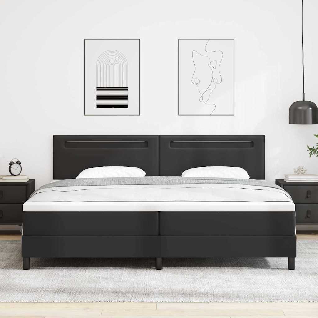 Estrutura de cama com colchão com colchão Preto 200 x 200 cm