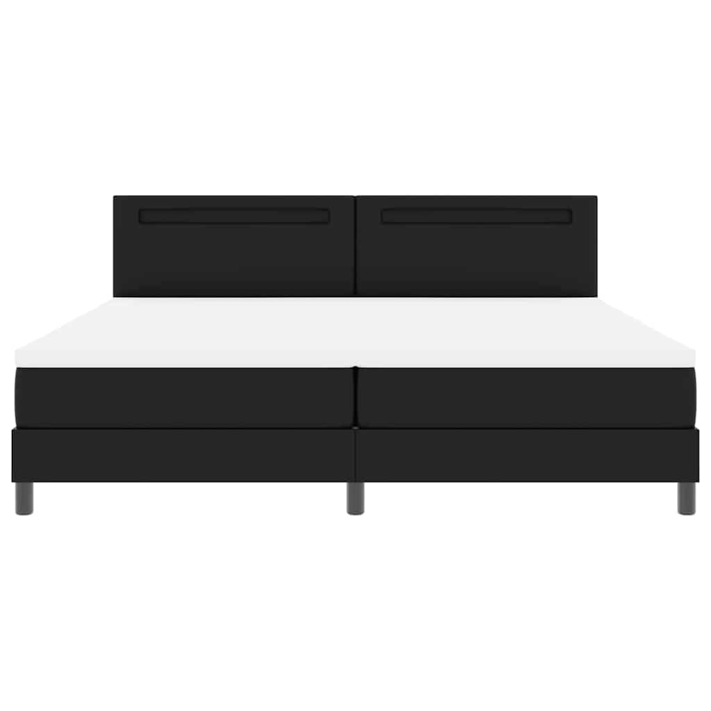 Estrutura de cama com colchão com colchão Preto 200 x 200 cm