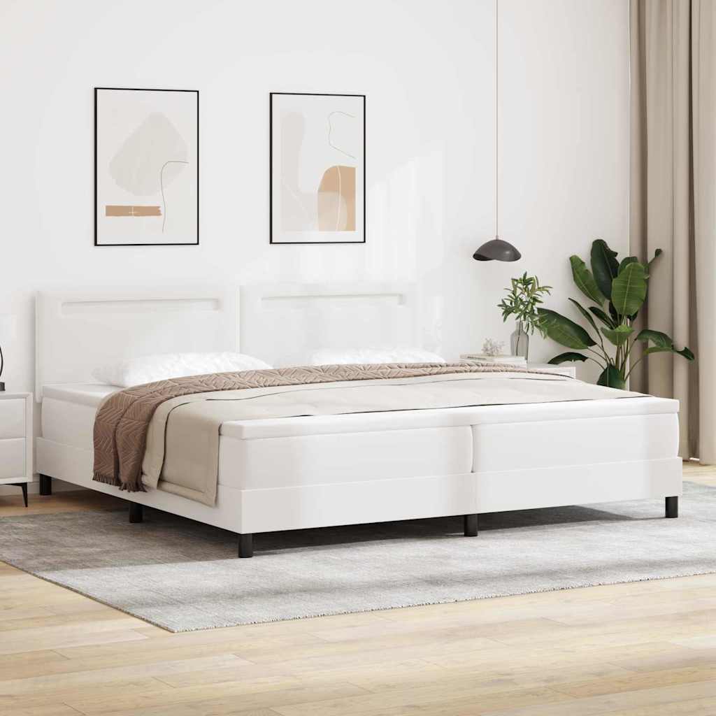 Estrutura de cama com colchão com colchão Branco 200 x 200 cm