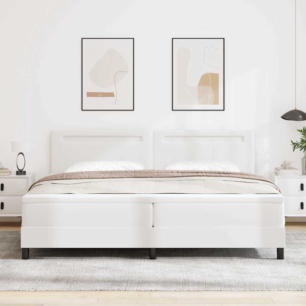 Estrutura de cama com colchão com colchão Branco 200 x 200 cm