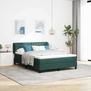 Cama Box com colchão Verde-escuro 140 x 190 cm Veludo
