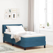 Cama Box com colchão Azul escuro 90 x 190 cm Veludo