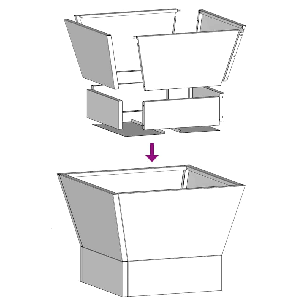 Fire Pit Preto 40 x 40 x 35 cm Aço