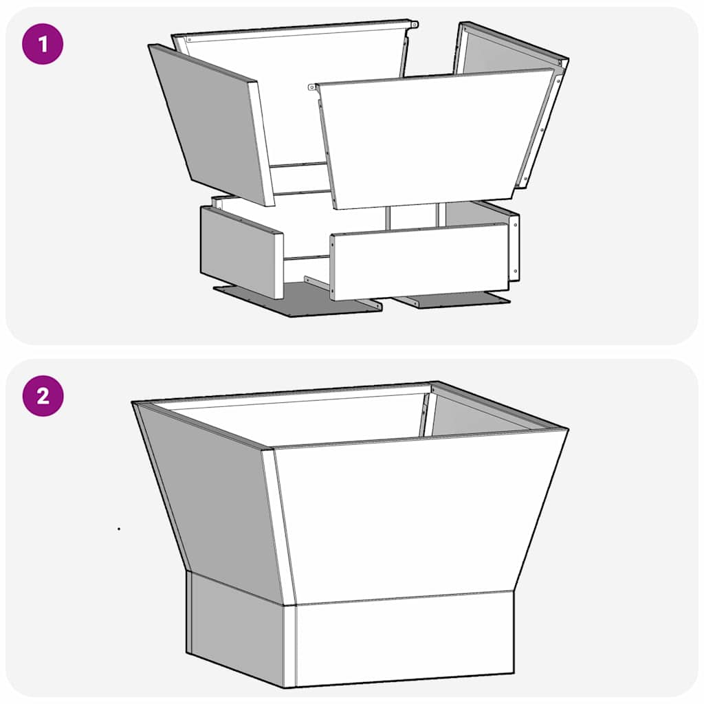 Fire Pit Castanho 40 x 40 x 35 cm Aço