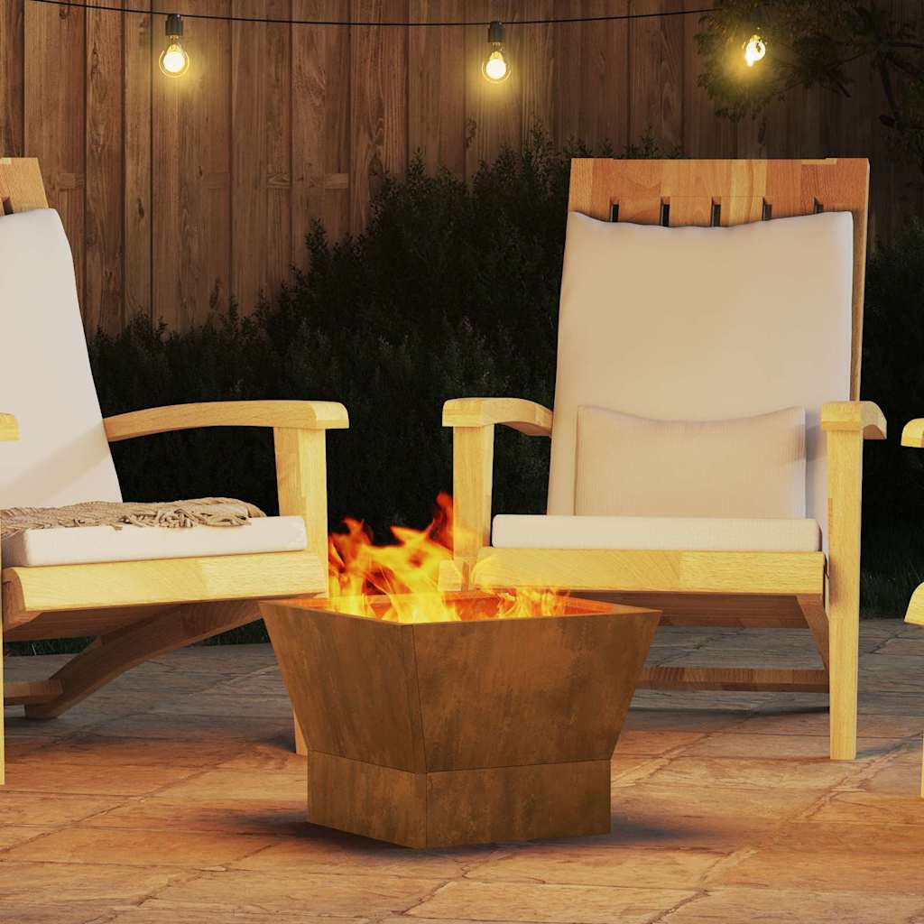 Fire Pit Castanho 40 x 40 x 35 cm Aço