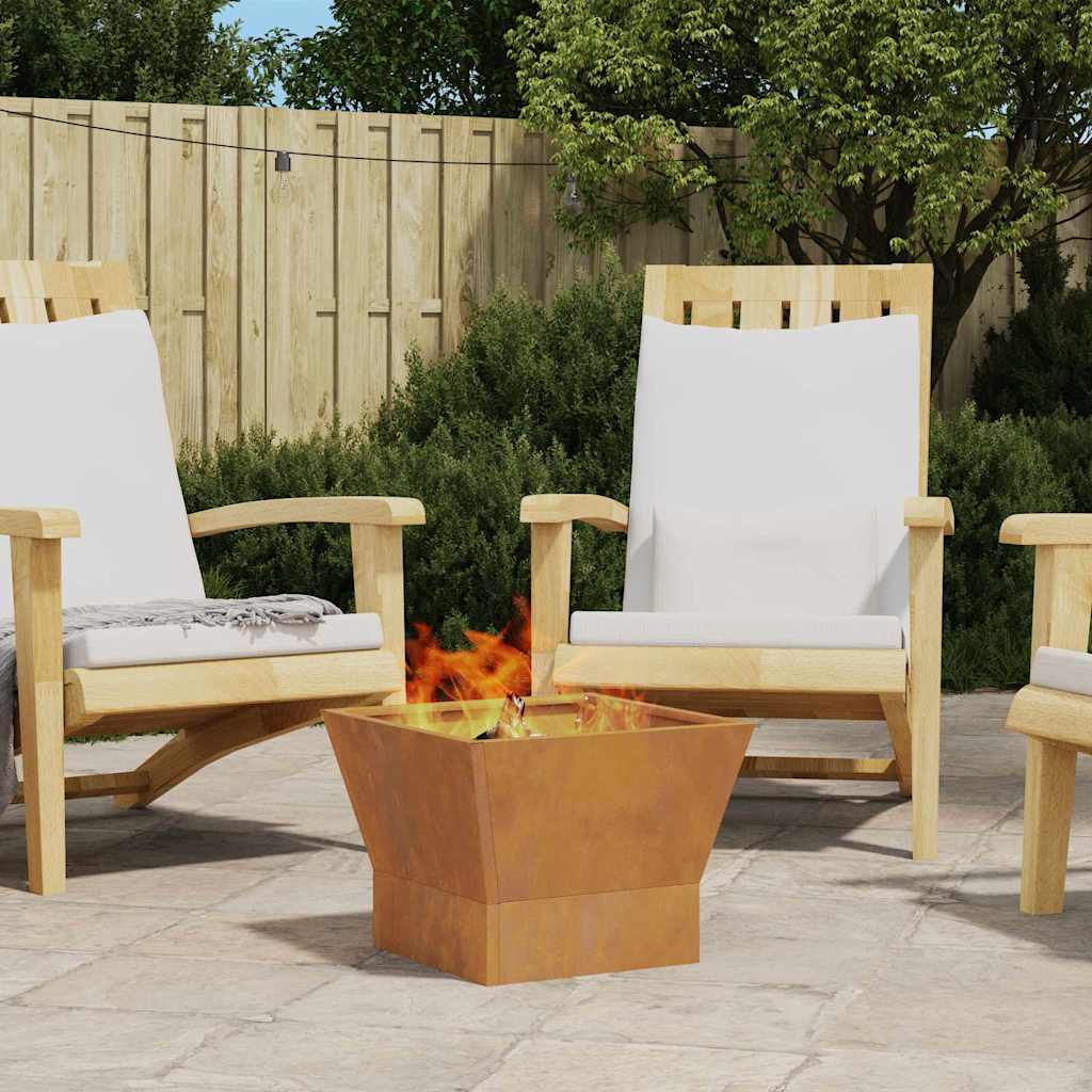 Fire Pit Castanho 40 x 40 x 35 cm Aço