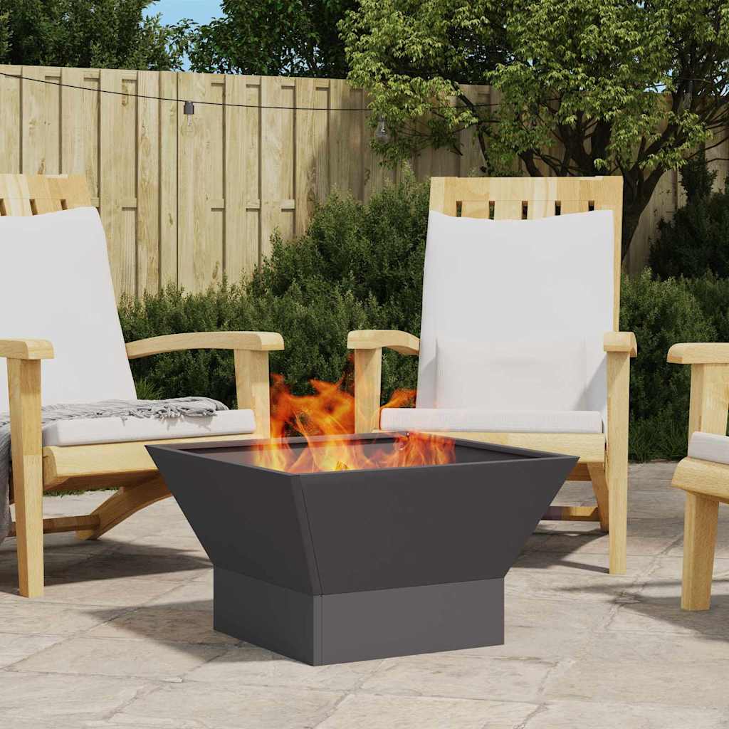 Fire Pit Preto 60 x 60 x 35 cm Aço