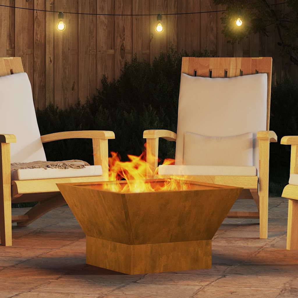 Fire Pit Castanho 60 x 60 x 35 cm Aço