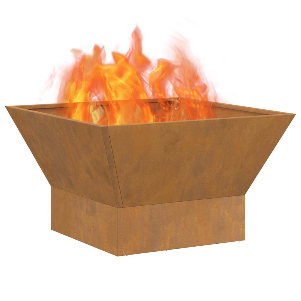 Fire Pit Castanho 60 x 60 x 35 cm Aço