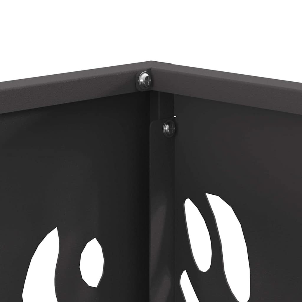 Fire Pit Preto 40 x 40 x 40 cm Aço