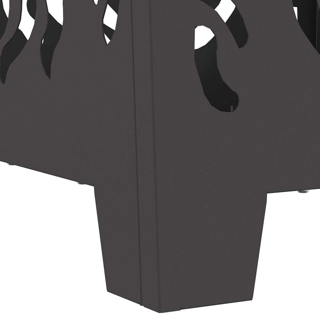 Fire Pit Preto 40 x 40 x 40 cm Aço