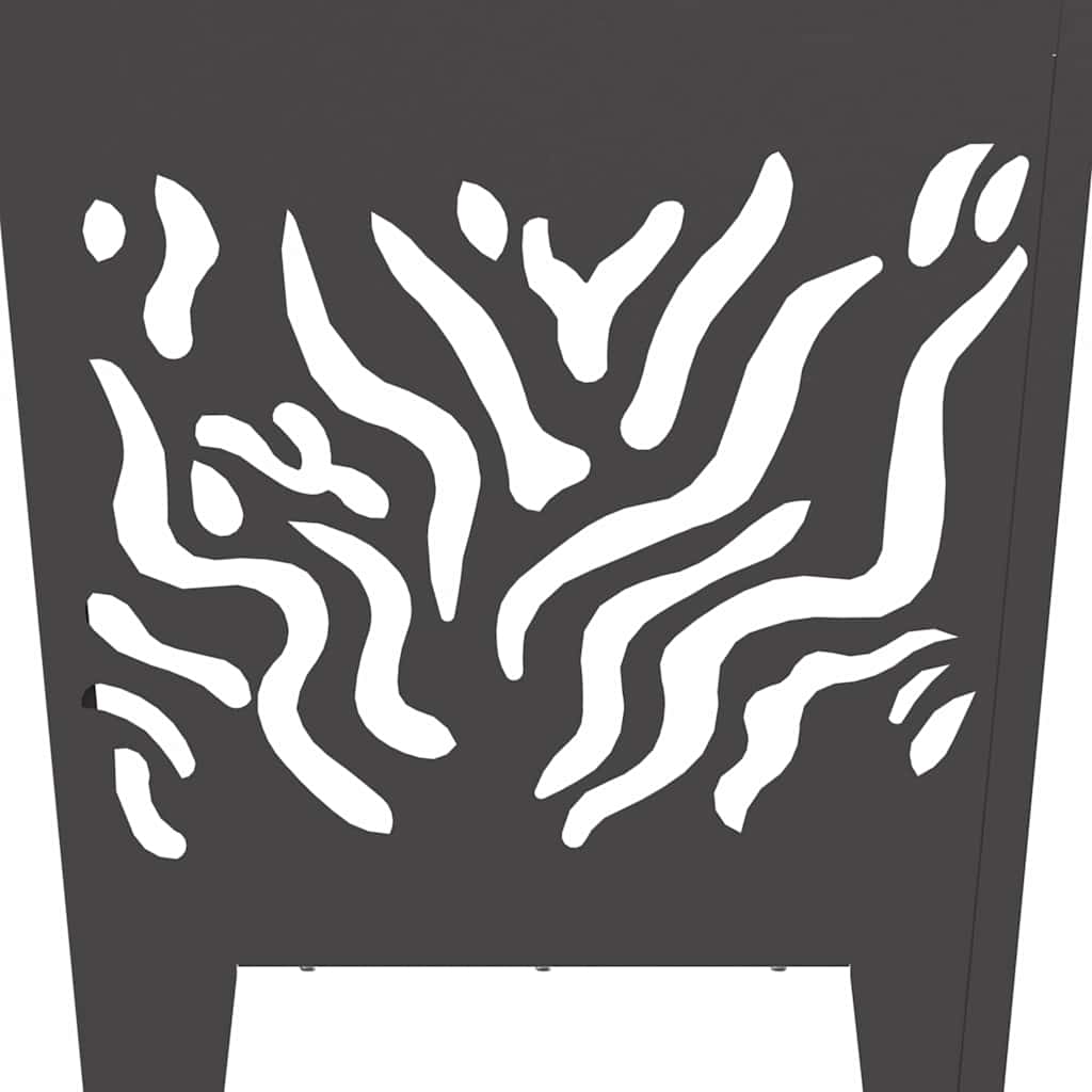 Fire Pit Preto 40 x 40 x 40 cm Aço