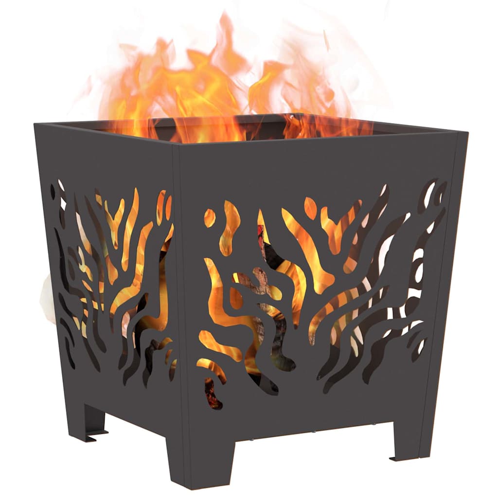 Fire Pit Preto 40 x 40 x 40 cm Aço