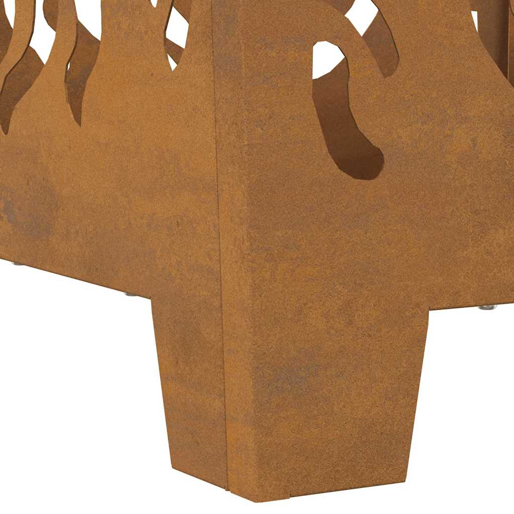 Fire Pit Castanho 40 x 40 x 40 cm Aço