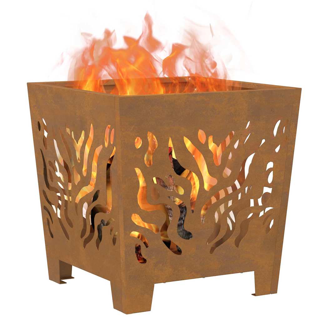 Fire Pit Castanho 40 x 40 x 40 cm Aço