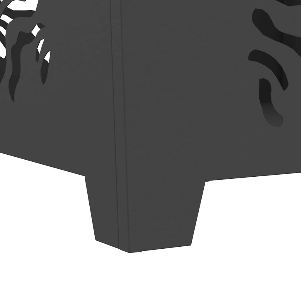 Fire Pit Preto 60 x 60 x 40 cm Aço