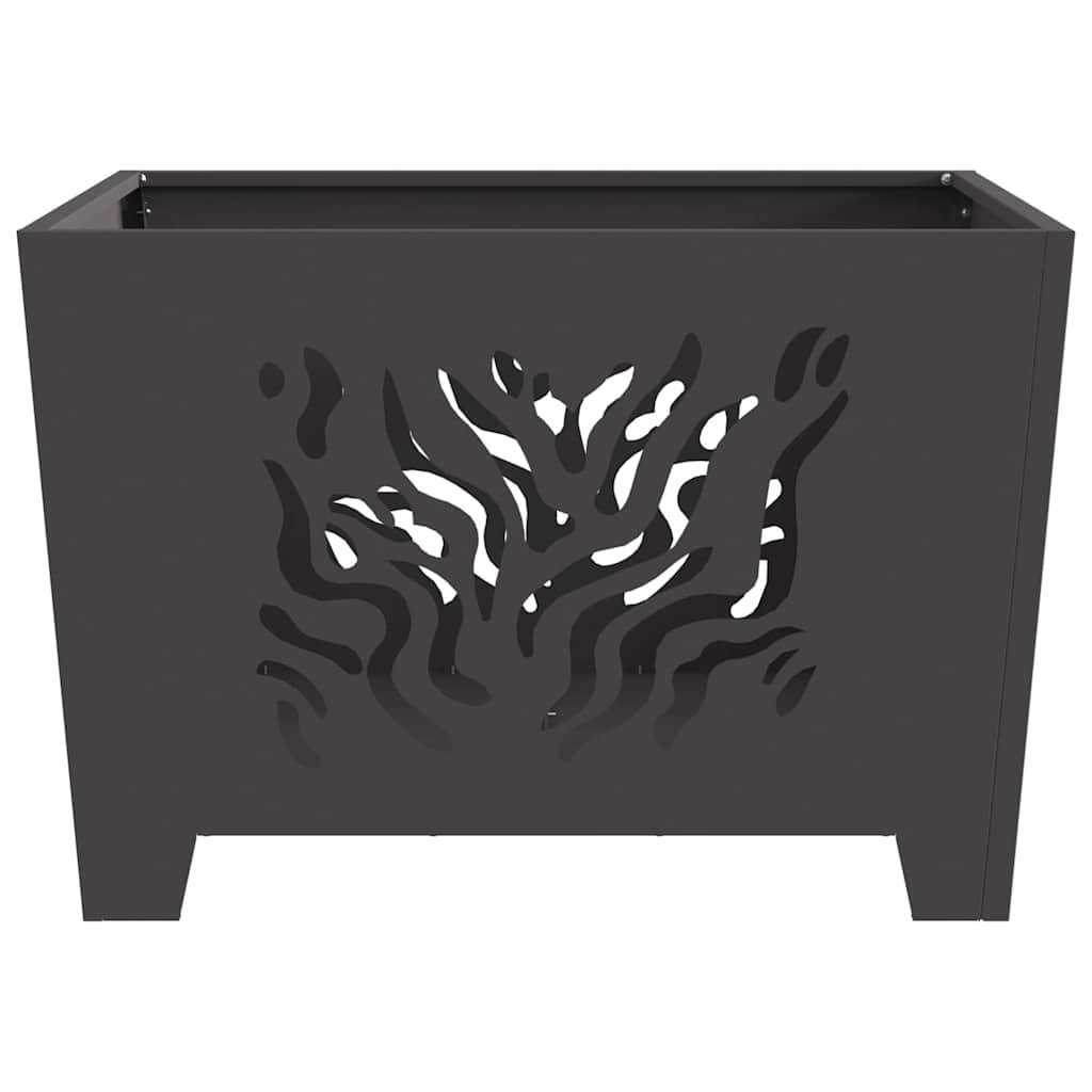 Fire Pit Preto 60 x 60 x 40 cm Aço