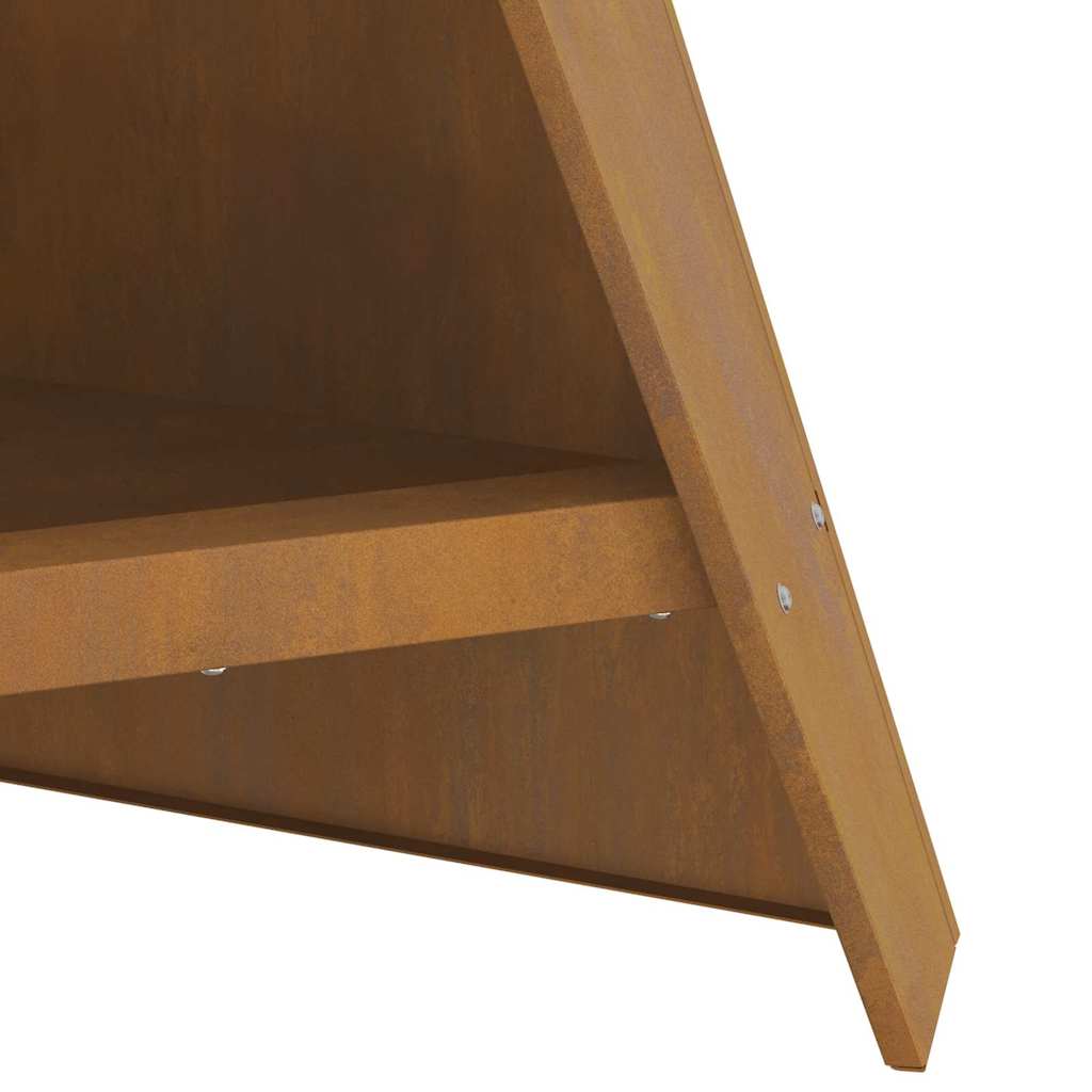 Fire Pit Castanho 58 x 40 x 100 cm Aço corten