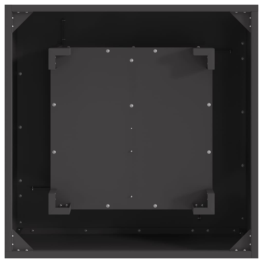 Fire Pit Preto 60 x 60 x 30 cm Aço