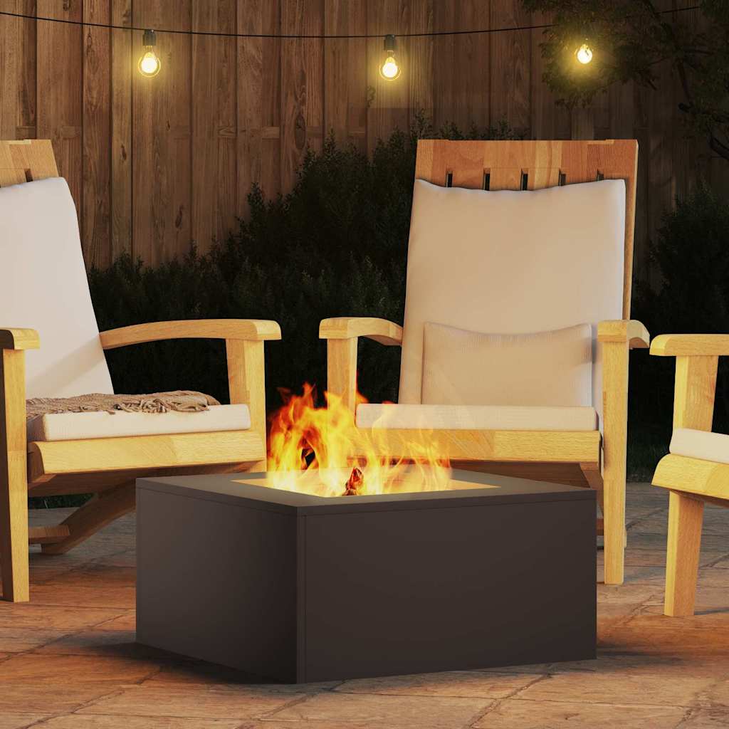 Fire Pit Preto 60 x 60 x 30 cm Aço