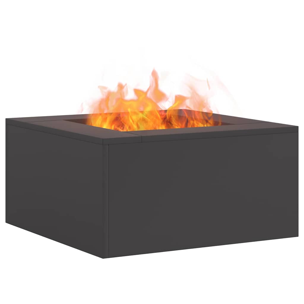 Fire Pit Preto 60 x 60 x 30 cm Aço