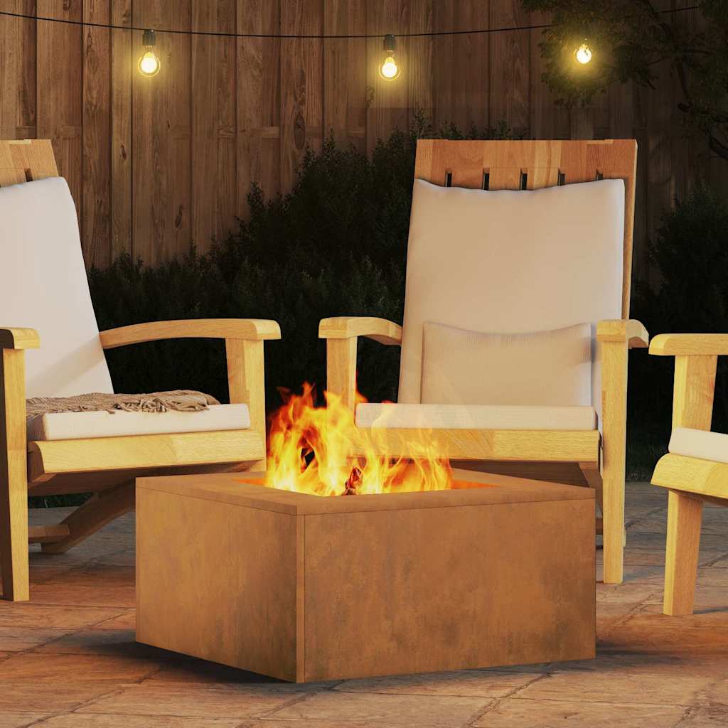 Fire Pit Castanho 60 x 60 x 30 cm Aço