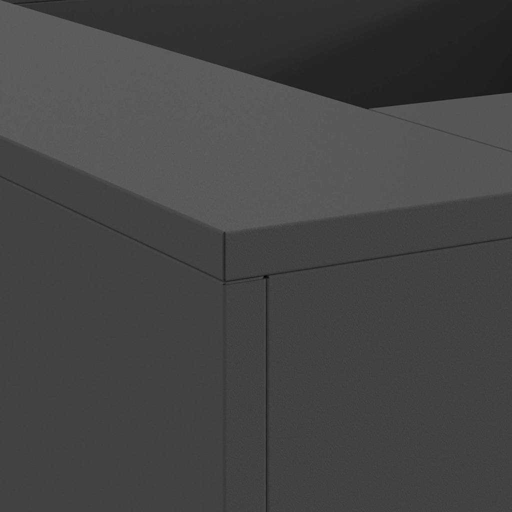 Fire Pit Preto 80 x 80 x 40 cm Aço laminado a frio