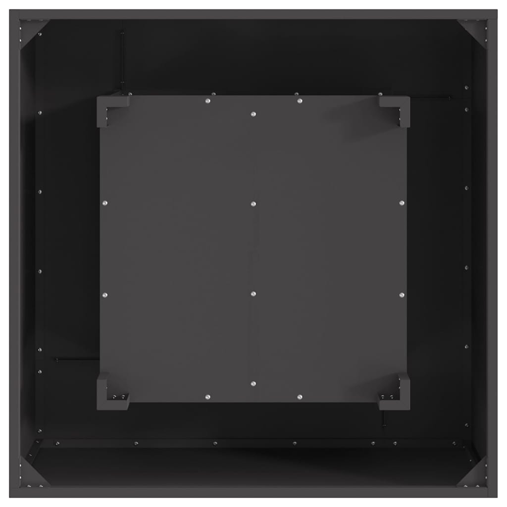 Fire Pit Preto 80 x 80 x 40 cm Aço laminado a frio