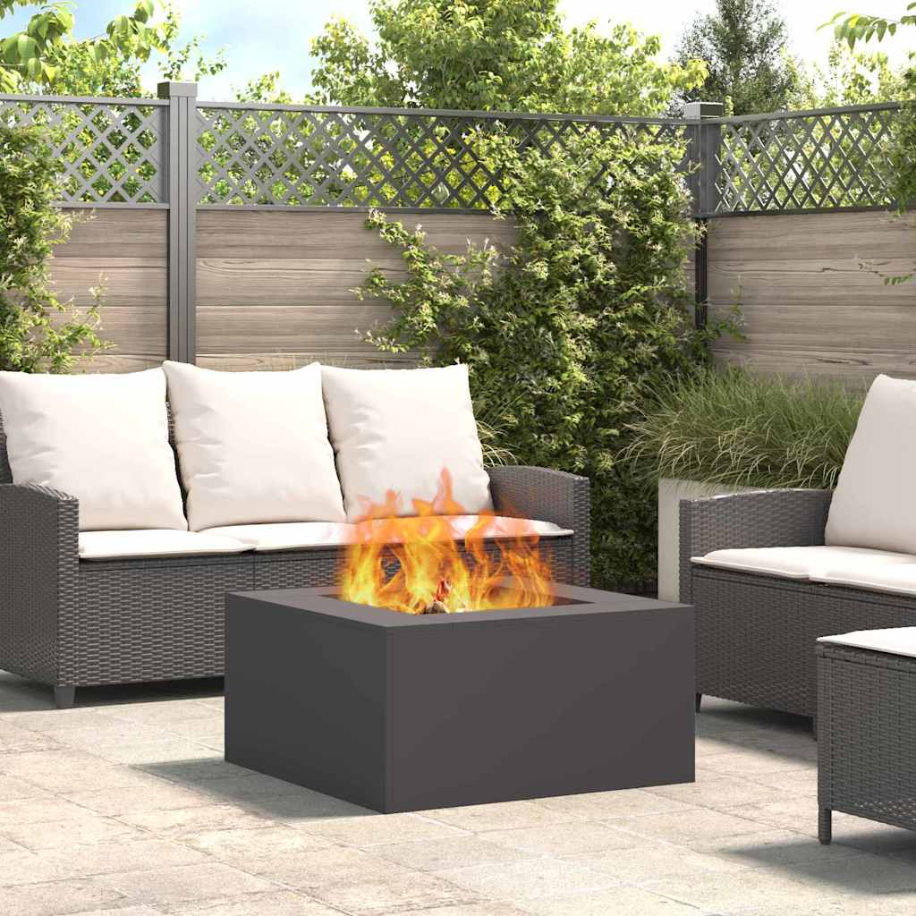 Fire Pit Preto 80 x 80 x 40 cm Aço laminado a frio