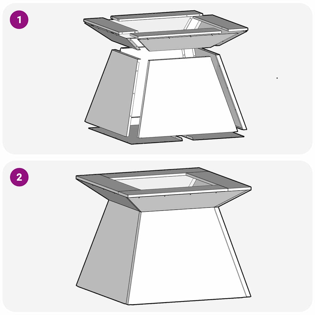 Fire Pit Preto 48 x 48 x 40 cm Aço