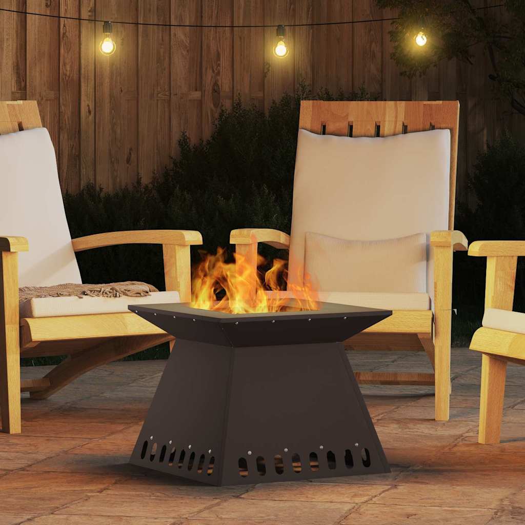 Fire Pit Preto 48 x 48 x 40 cm Aço