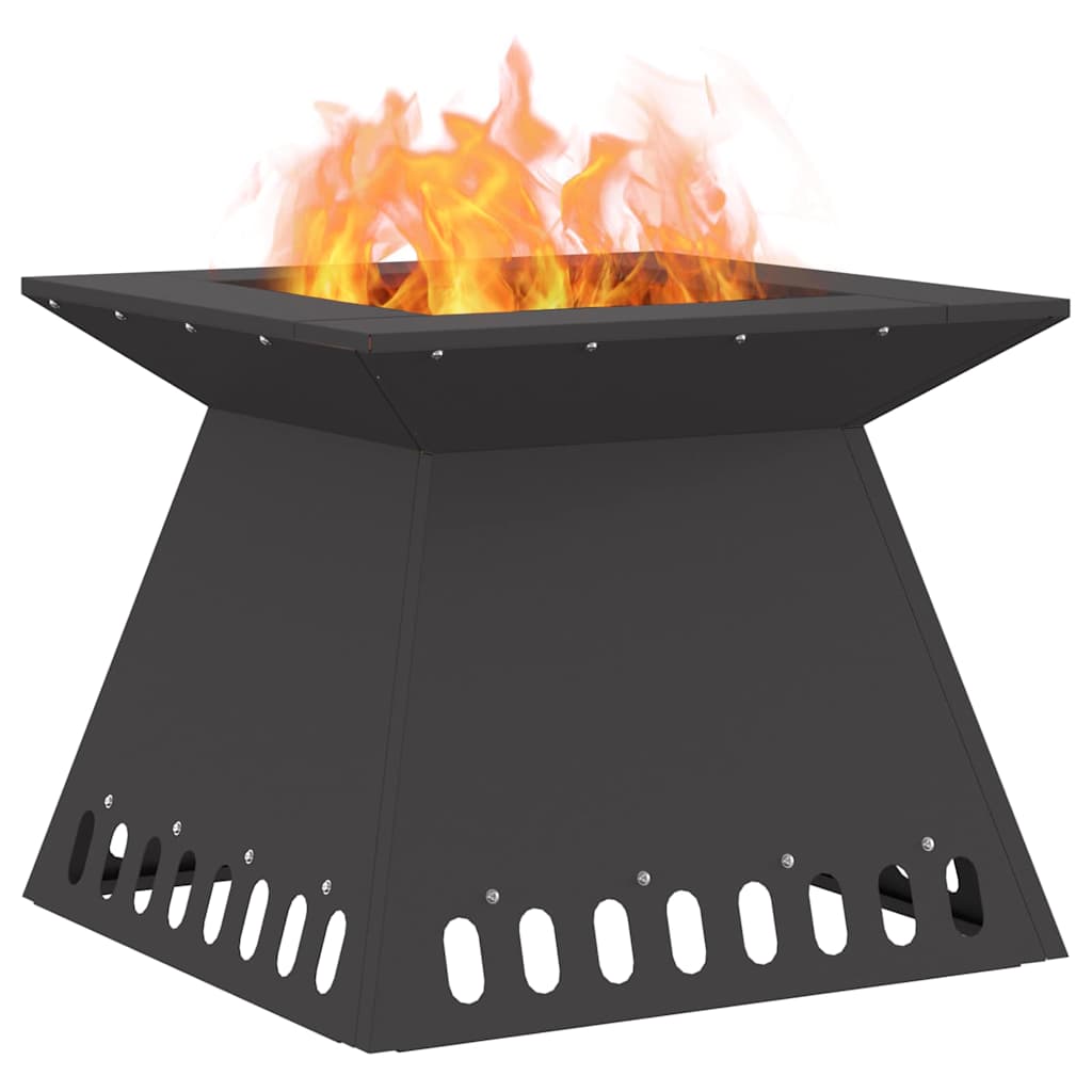 Fire Pit Preto 48 x 48 x 40 cm Aço