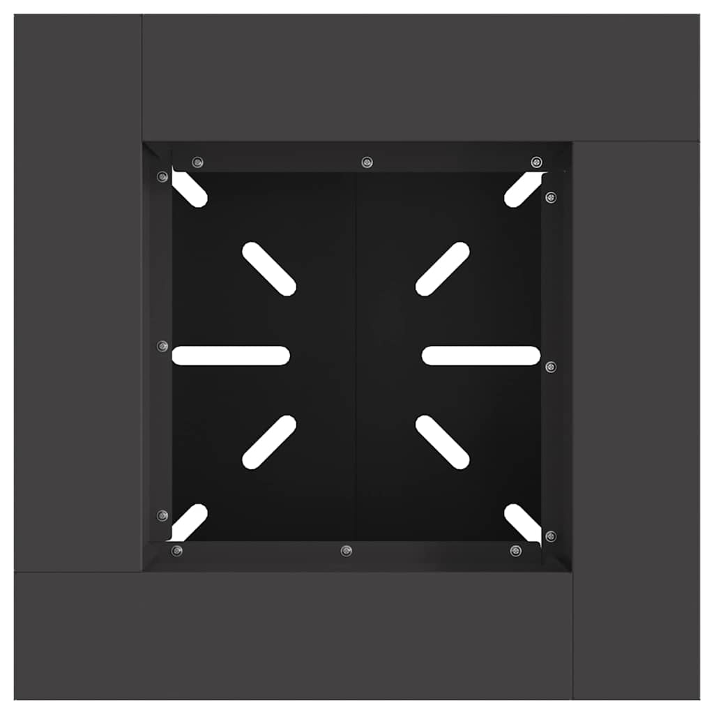 Fire Pit Preto 48 x 48 x 40 cm Aço