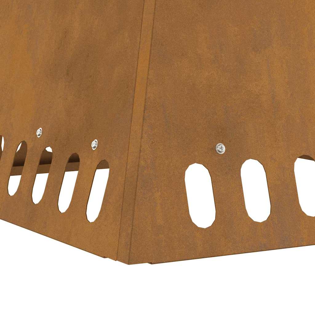 Fire Pit Castanho 48 x 48 x 40 cm Aço corten