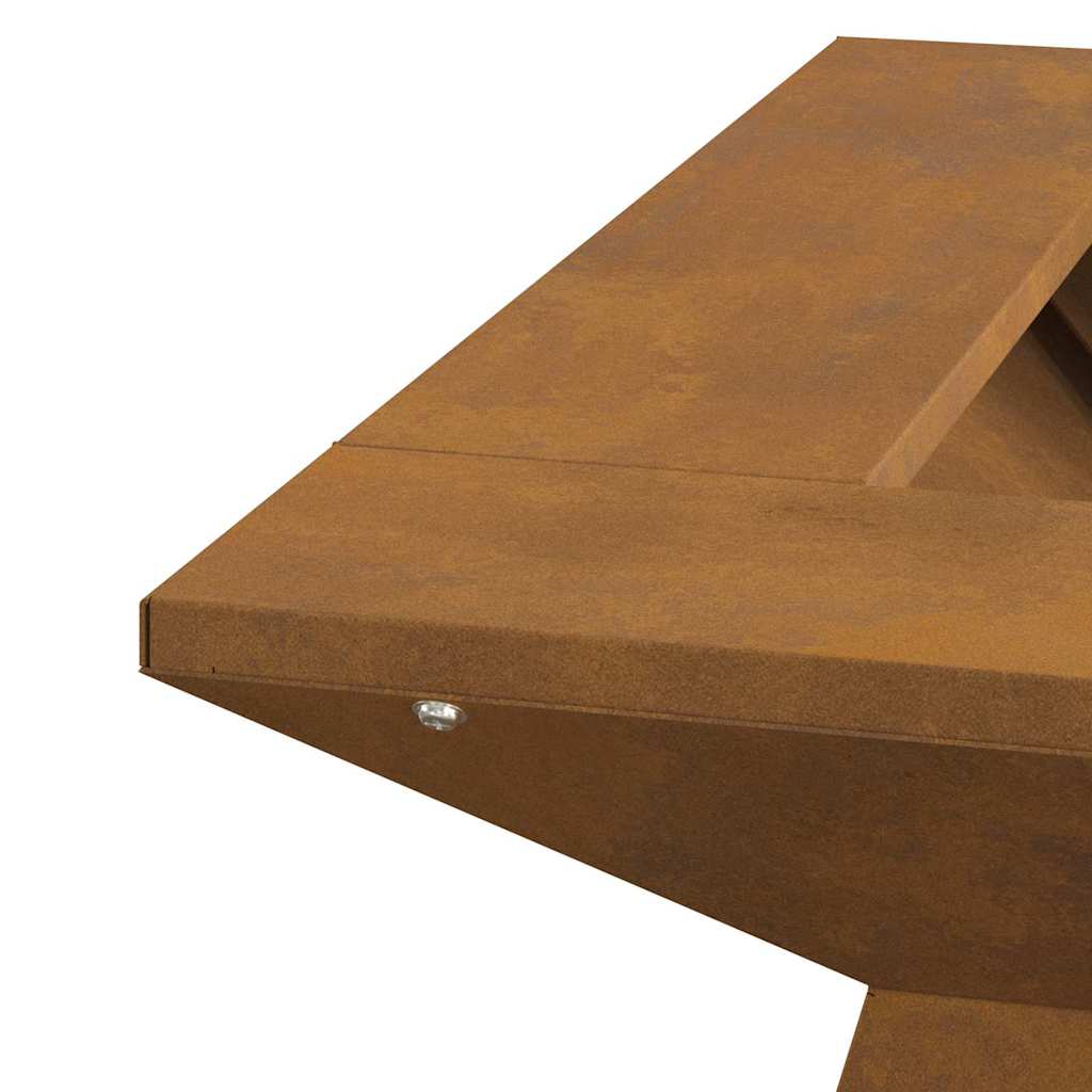 Fire Pit Castanho 48 x 48 x 40 cm Aço corten