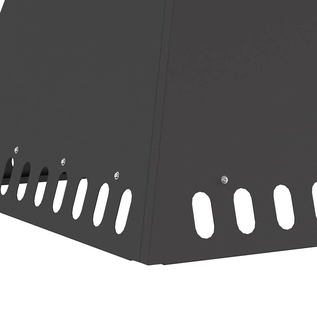 Fire Pit Preto 60 x 60 x 50 cm Aço laminado a frio