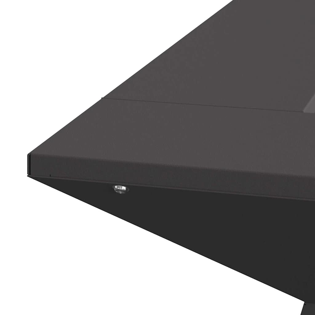 Fire Pit Preto 60 x 60 x 50 cm Aço laminado a frio