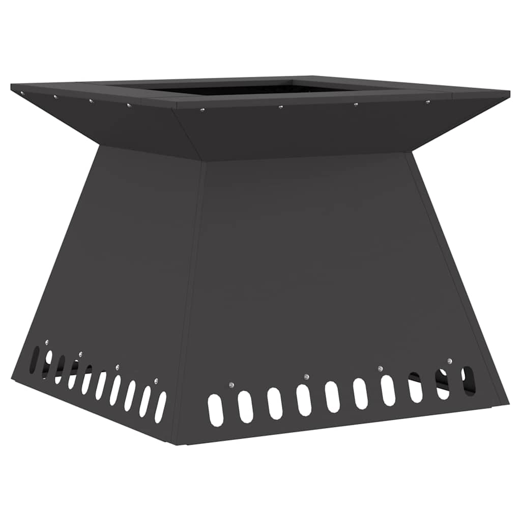 Fire Pit Preto 60 x 60 x 50 cm Aço laminado a frio