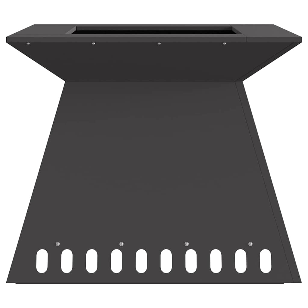 Fire Pit Preto 60 x 60 x 50 cm Aço laminado a frio